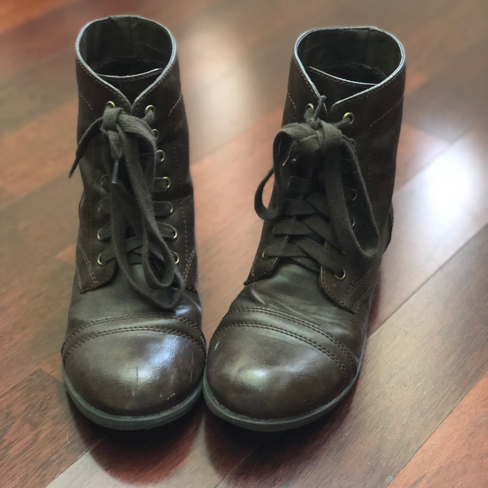 Rampage brown combat boots